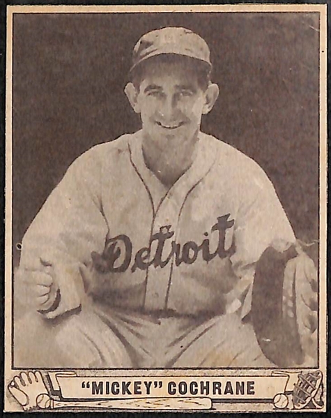 Lot of (10) Authentic/Trimmed HOFer 1940 Play Ball Cards - Honus Wagner, Cochrane, Hubbell, McGraw, Haines, Chance, Frisch, Baker, Klein, Lloyd Waner