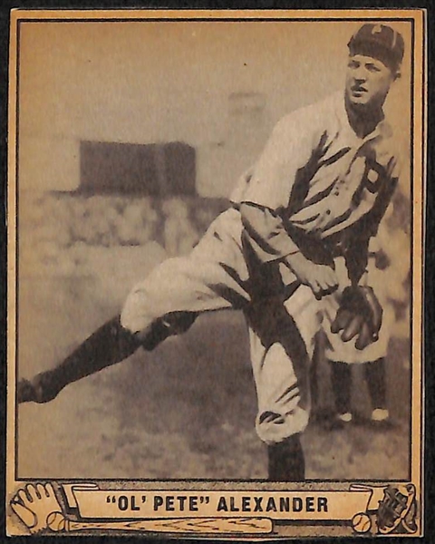 Lot of (10) Authentic/Trimmed HOFer 1940 Play Ball Cards - Alexander, Ferrell, Klein, Stengel, Doerr, Greenberg, Averill, McKechnie, Vaughan, Paul Waner