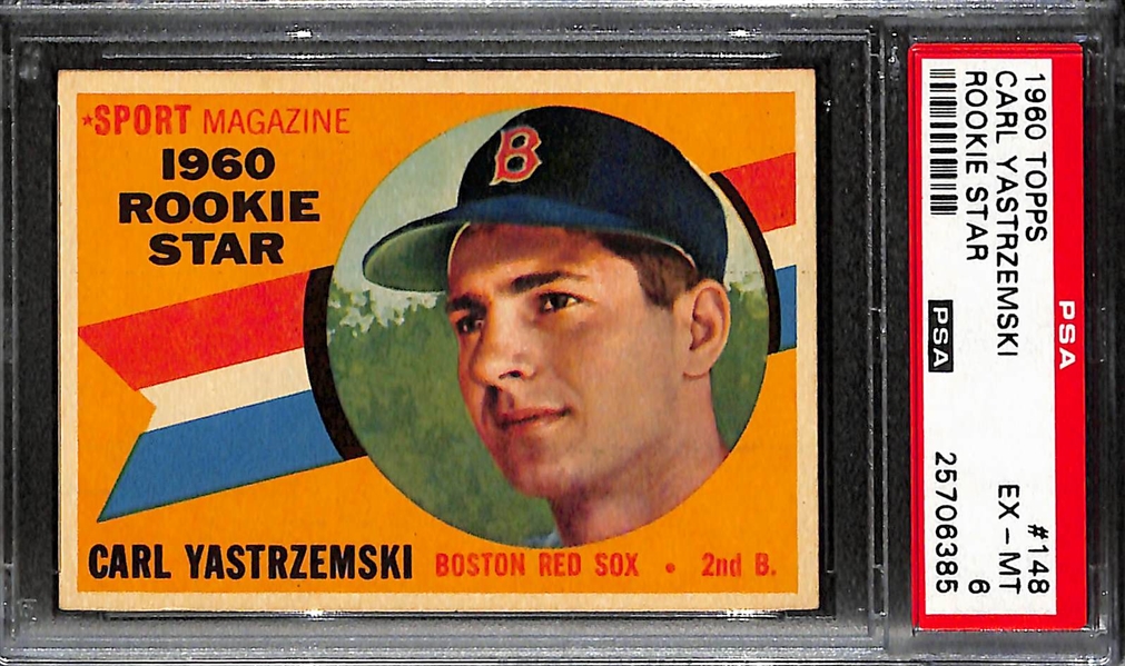 1960 Topps Carl Yastrzemski (HOF) Rookie Card #148 - Graded PSA 6