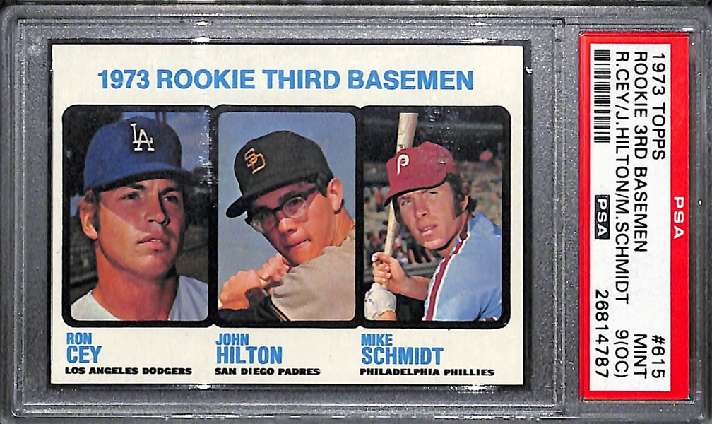 1973 Topps Mike Schmidt (HOF) Rookie Card #615 - Graded PSA 9(OC)