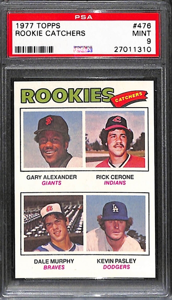 1977 Topps Dale Murphy Rookie Card #476 - Graded PSA 9