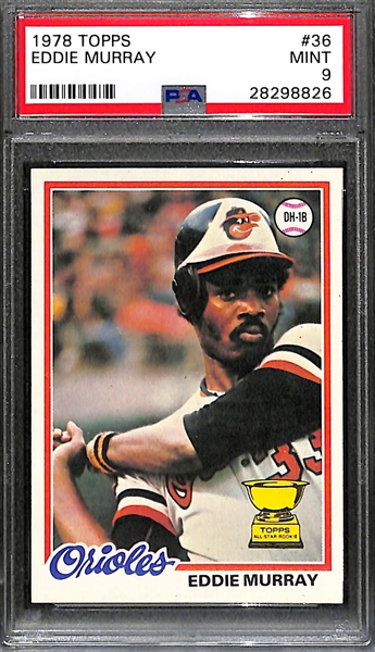 1978 Topps Eddie Murray (HOF) Rookie Card #36 - Graded PSA 9