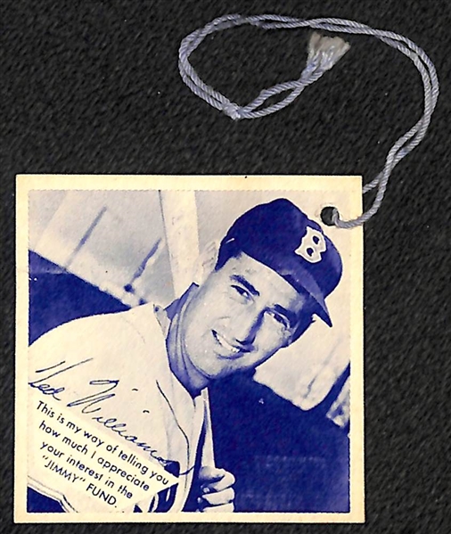 1957 Ted Williams Jimmy Fund Glove Tag Card and Rare 1964 Hasbron Hank Aaron Challenge the Yankees Card