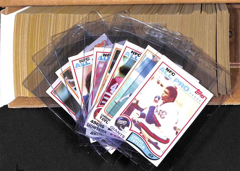 Mostly Pack-Fresh 1982 Topps Complete Football Set (All 528 Cards) w. Lawrence Taylor & Ronnie Lott Rookies!