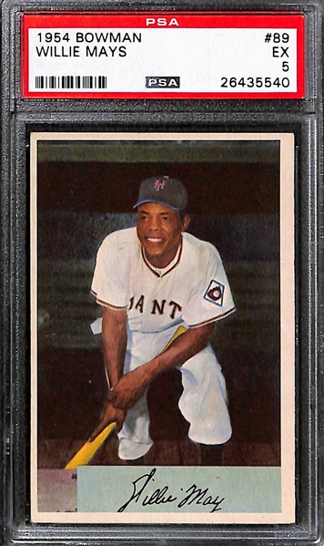 1954 Bowman Willie Mays #89 Graded PSA 5