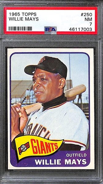 1965 Topps Willie Mays #250 Graded PSA 7