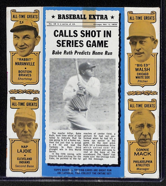 1969 Bazooka Partial Box w. Babe Ruth, Connie Mack, Rabbit Maranville, Nap Lajoie, and Ed Walsh!