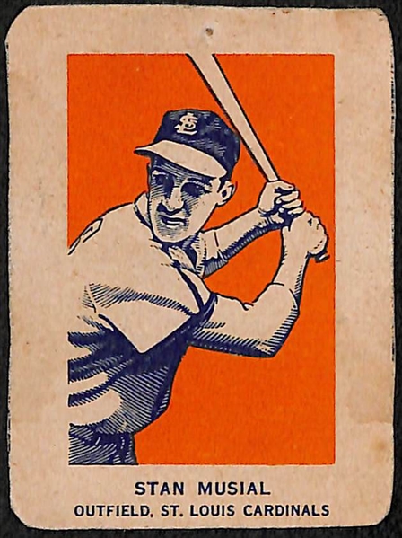 Lot of (3) 1952 Wheaties Cards - Stan Musial, Roy Campanella, and Doak Walker