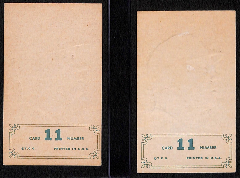 Lot of (2) 1965 Topps Embossed Mickey Mantle #11 Cards