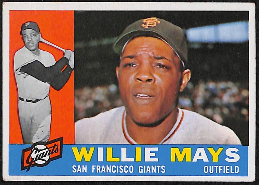 Lot of (3) 1960 Topps Cards (McCovey Rookie #316, Mays #200, Koufax #343)