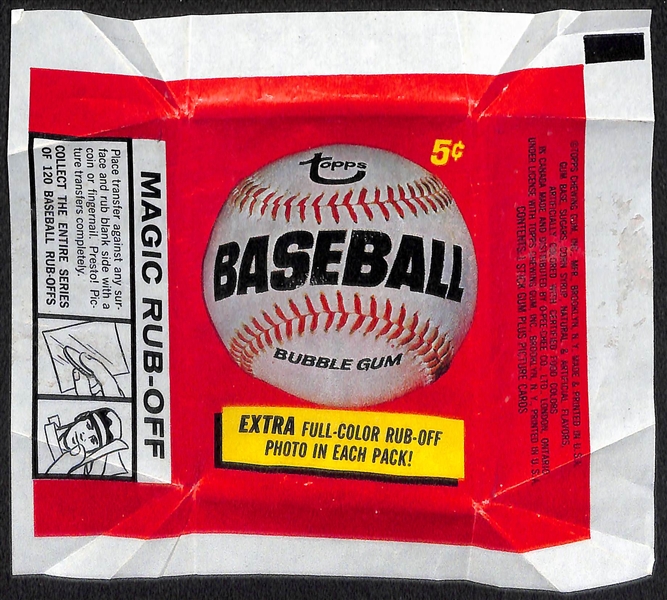 Lot of (3) Topps Baseball Wax Pack Wrappers - 1962 Topps, 1963 Topps, 1966 Topps