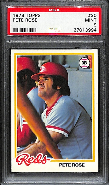 1978 Topps Pete Rose #20 Graded PSA 9
