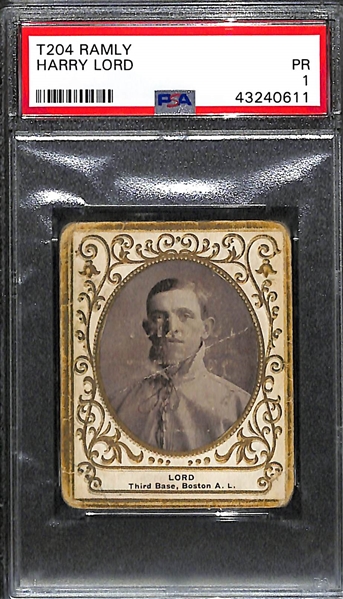 1909 T204 Ramly Turkish Tobacco Harry Lord (Boston Red Sox) PSA 1