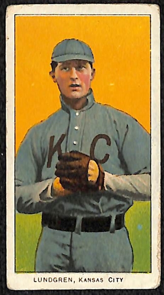 1909-11 T206 Carl Lundgren, Kansas City, Piedmont 350 Factory 25