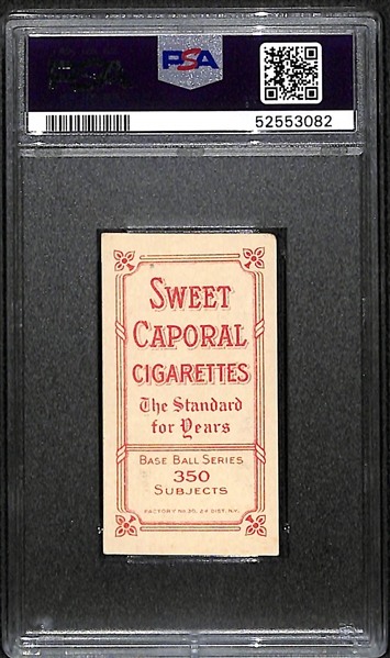 1909-11 T206 Rube Marquard (HOF), Hands at Thighs, Sweet Caporal 350 Factory 30 Graded PSA 4