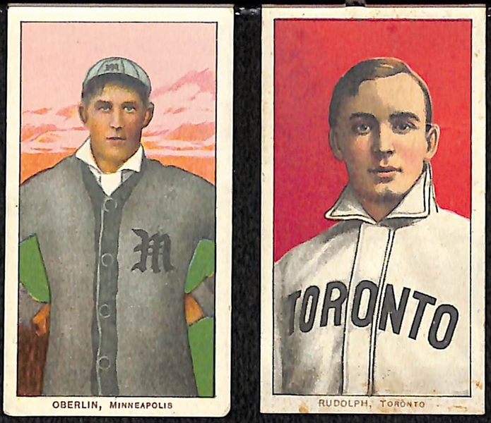 1909-11 T206 Minor League Lot - Frank Oberlin (Minneapolis) and 
Dick Rudolph (Toronto, Polar Bear Back)