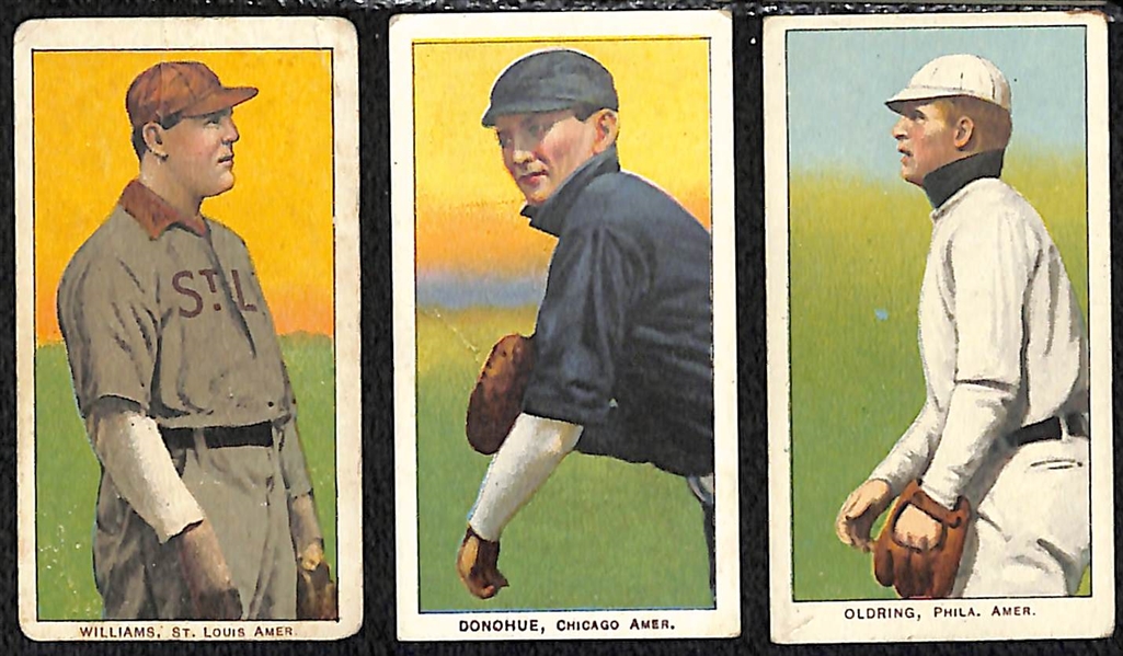 T206 Lot (3) - Jimmy WIlliams (St. Louis Browns), Jiggs Donohue (Chicago AL), Rube Oldring (Phil.A's)
