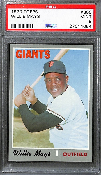 1970 Topps Willie Mays #600 Graded PSA 9