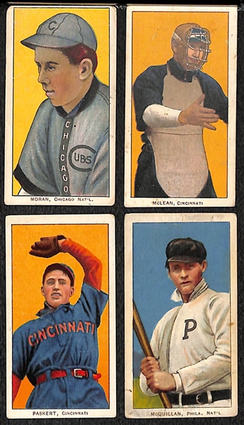 T206 Lot (4) - Pat Moran (Cubs), Larry McLean (Reds), Dode Paskert (Reds), George McQuillan (Phillies)