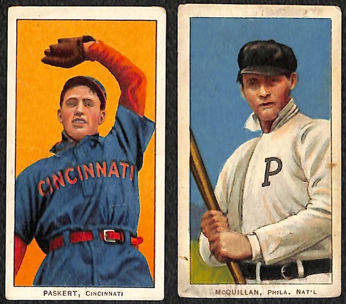 T206 Lot (4) - Pat Moran (Cubs), Larry McLean (Reds), Dode Paskert (Reds), George McQuillan (Phillies)