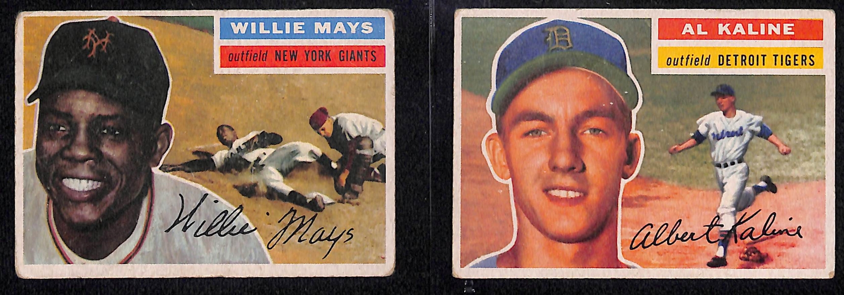 Lot of (20) 1956 Topps Cards w. Willie Mays and Al Kaline