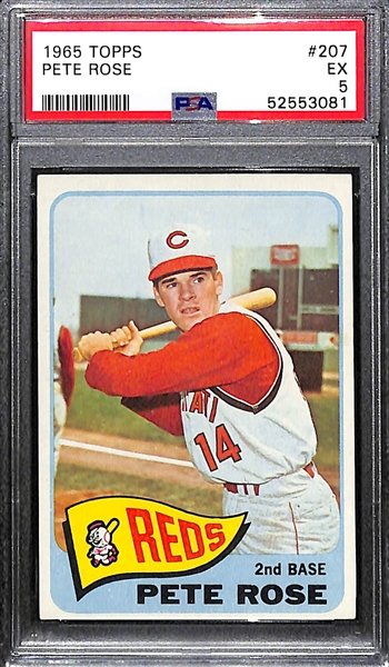 1965 Topps Pete Rose #207 Graded PSA 5