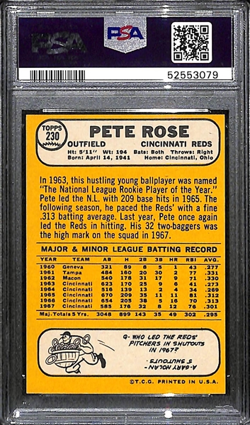 1968 Topps Pete Rose #230 Graded PSA 7