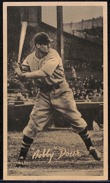 Scarce 1936 Bobby Doerr Rookie Goudey Wide Pen Premium Card