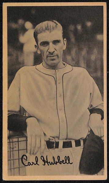 Lot of (3) 1936 Goudey Wide Pen Premium Cards - (2) Carl Hubbell & Lefty Gomez