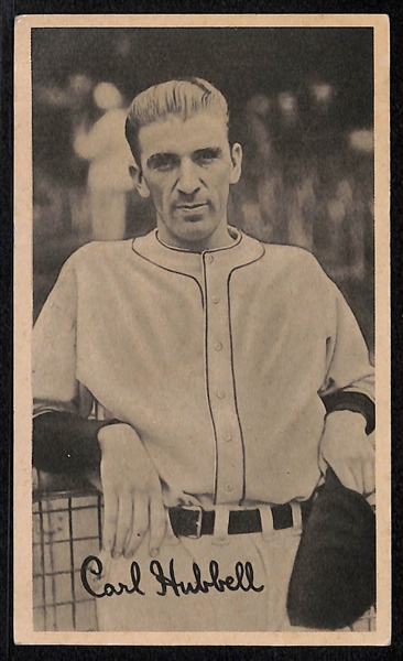 Lot of (3) 1936 Goudey Wide Pen Premium Cards - (2) Carl Hubbell & Lefty Gomez