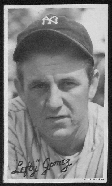 Lot of (3) 1936 Goudey Wide Pen Premium Cards - (2) Carl Hubbell & Lefty Gomez