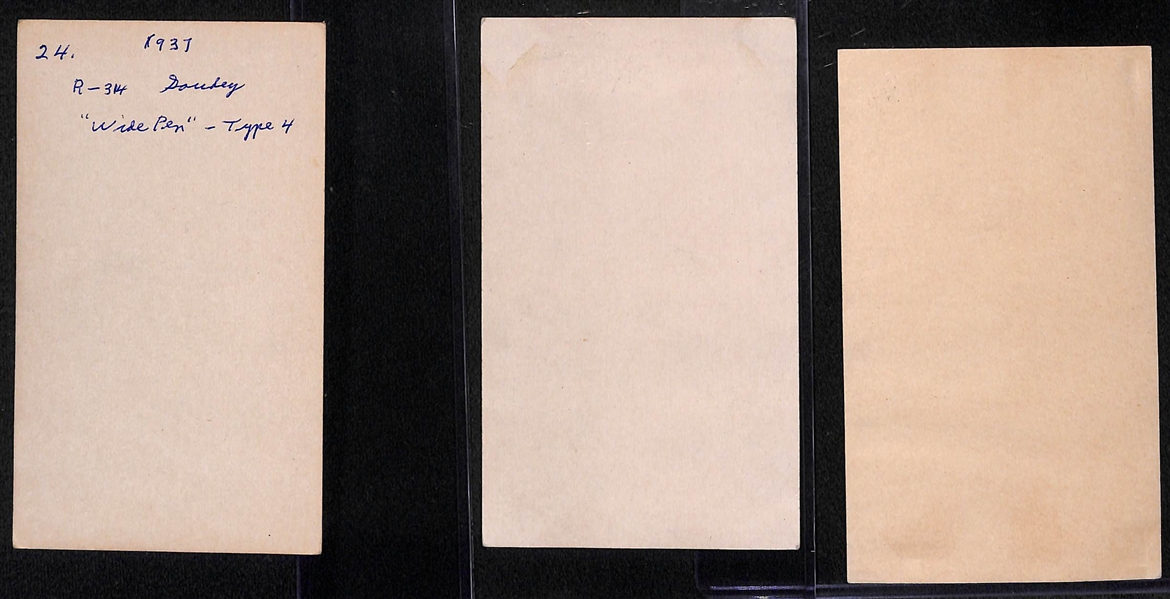 Lot of (3) 1936 Goudey Wide Pen Premium Cards - (2) Carl Hubbell & Lefty Gomez