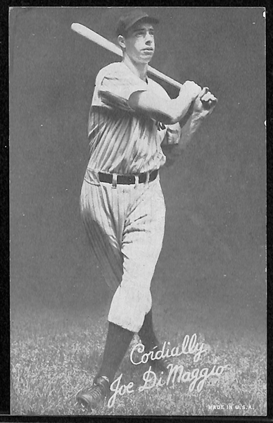 Lot of (3) Joe DiMaggio 1947-66 Exhibits Postcards (w. Cordially Salutation)