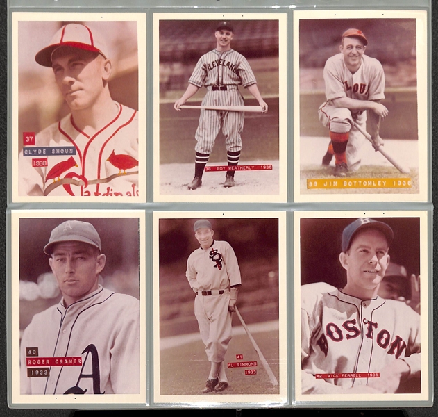 Lot of 156 George Burke 1970s Color Tint Photos  w. Babe Ruth, Walter Johnson, Jimmie Foxx (Made by George Brace)