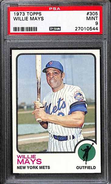 1973 Topps Willie Mays #305 Graded PSA 9