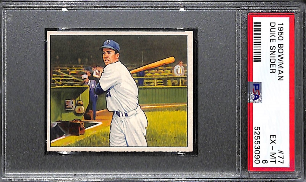 1950 Bowman Duke Snider #77 Graded PSA 6