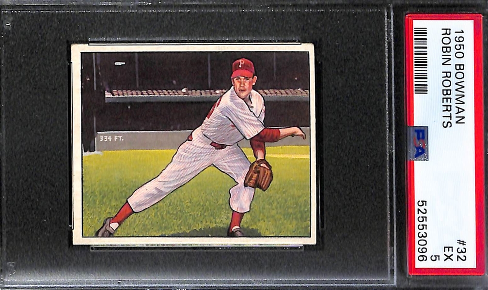 1950 Bowman Lot - Richie Ashburn (PSA 6) and Robin Roberts (PSA 5)