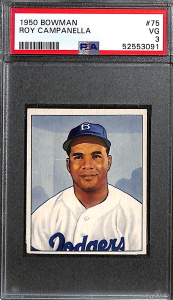 1950 Bowman Lot - Roy Campanella (PSA 3) and Gil Hodges (PSA 4)