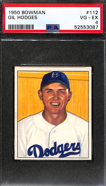 1950 Bowman Lot - Roy Campanella (PSA 3) and Gil Hodges (PSA 4)