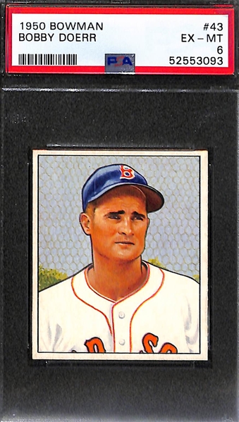 1950 Bowman Lot - Dom DiMaggio (PSA 4) and Bobby Doerr (PSA 6)