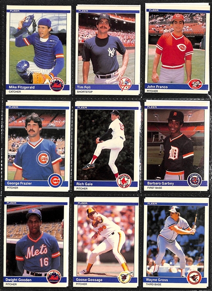 1984 Fleer Update Set (w. Puckett, Clemens, and Gooden Rookies)
