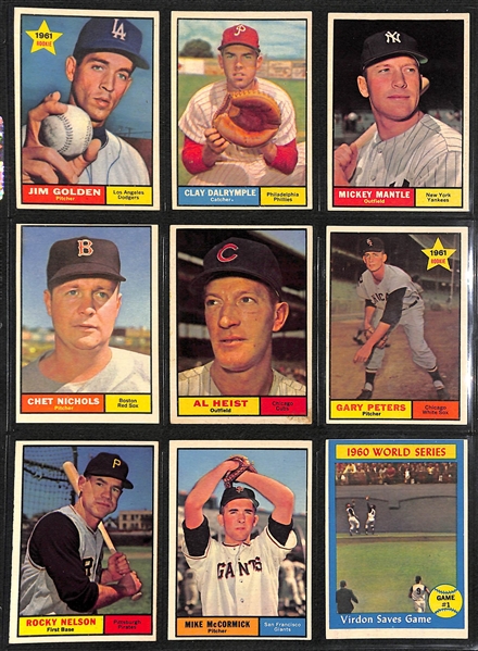 1961 Topps Baseball Complete Set of 587 Cards