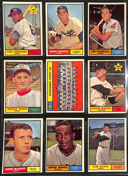 1961 Topps Baseball Complete Set of 587 Cards