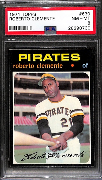 1971 Topps Roberto Clemente #630 Graded PSA 8