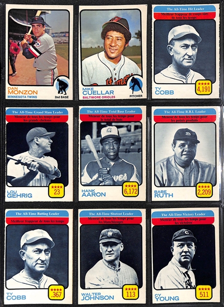 1973 O-Pee-Chee Topps Baseball Complete Set of 660 Cards