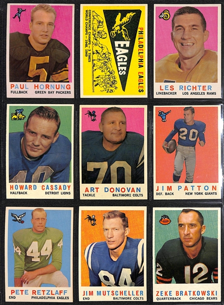 1959 Topps Football Complete Set of 176 Cards w. Jim Brown 2nd Year Card