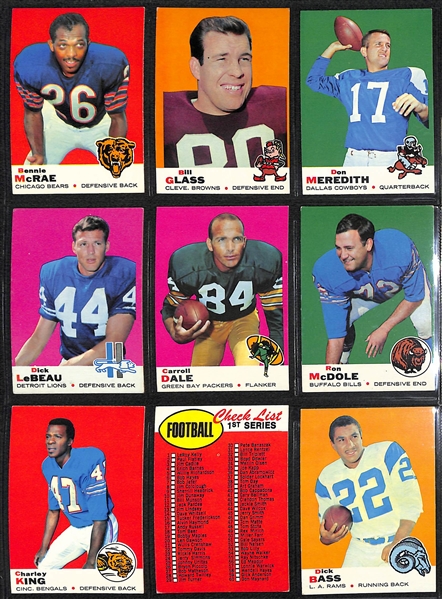 1969 Topps Football Complete Set of 263 Cards w. Brian Piccolo Only Regular Issue Card