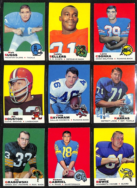 1969 Topps Football Complete Set of 263 Cards w. Brian Piccolo Only Regular Issue Card