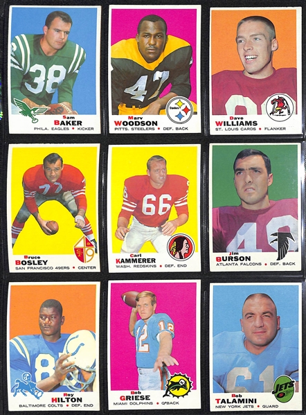 1969 Topps Football Complete Set of 263 Cards w. Brian Piccolo Only Regular Issue Card