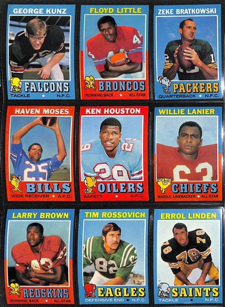 1971 Topps Football Complete Set of 263 Cards w. Bradshaw & Greene Rookie Cards